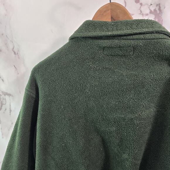 Vintage Shirt Jacket Mens XL Fleece Green 90s Button Shacket Moose Creek - Picture 6 of 11